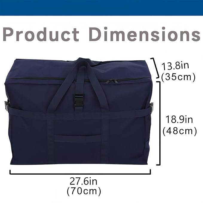 Arxus Large Duffel Bag, Waterproof Carry on Weekend Overnight Storage Bag over Luggage for Airline, Travel, Camping, Moving