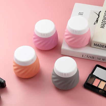 Gemice 4 OZ Travel Size Containers for Toiletries, 4-Pack Leak-Proof Silicone Slime Jars with Lids, BPA Free Small Round Cosmetic Slime Container for Lotion, Cream, Ointments, Travel Essentials