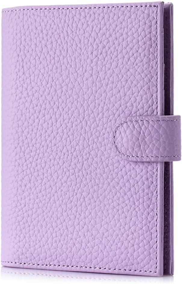 Slim Passport Wallet for Women – RFID Blocking Passport Holder for Travel with Card Slots, Coin Pocket & SIM Slot – Stylish Genuine Leather Travel Organizer – (Lavender)