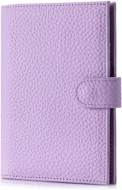 Slim Passport Wallet for Women – RFID Blocking Passport Holder for Travel with Card Slots, Coin Pocket & SIM Slot – Stylish Genuine Leather Travel Organizer – (Lavender)