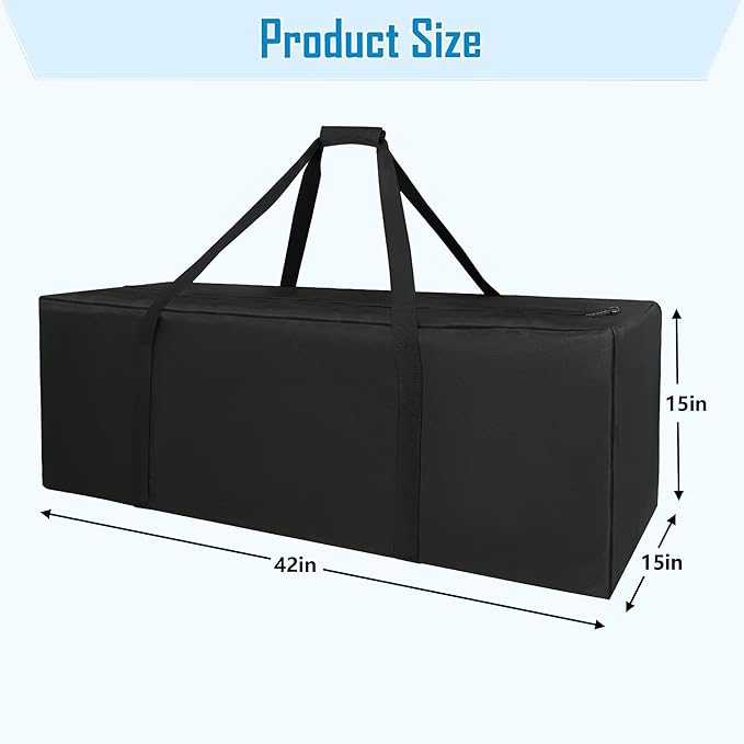 42" Sports Duffle Bag - 155L Extra Large Travel Duffel Luggage Bag with Upgrade 2-way Lockable Zippers, Durable & Water Resistant (42inch)