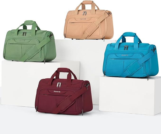 Hanke Underseat Carry On luggage Bags for Travel, Foldable Travel Bags for Women, Soft Lightweight Personal Item Travel Bag Small Carry On Bags for Airplanes, Travel Tote Bags for Women Men. Green