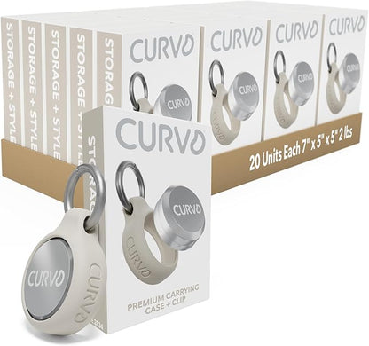 CURVD Premium Carrying Case Bulk Pack (20 Pairs) Keychain Container, Medicine Pill Organizer Travel Pill Box, Small Waterproof Holder for Pills Earplugs Jewelry, Compatible with Loop, Vibes & Eargasm