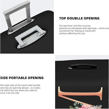 Custom Luggage Cover Personalized Luggage Cover Add Your Name Elastic Travel Suitcase Cover Washable Anti-Scratch Suitcase Protector Cover for Travel Business M(Fit 22-24inch suitcase)