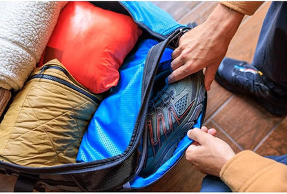 Gregory Alpaca 100L Water-Resistant Adventure Travel/Gear Organization Wheeled Duffle Bag with Packing Cube Included, Slate Blue