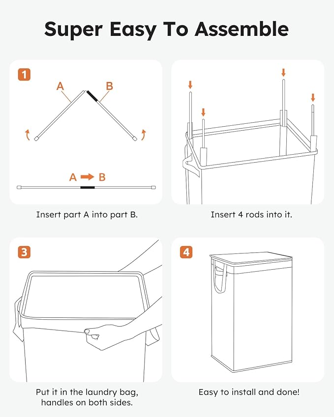 SOLEDI Laundry Hamper with Lid 90L Large & Tall Collapsible Laundry Basket, Clothes Hamper with Bag Removable Easy to Carry, Dirty Hampers for Bedroom, Bathroom, Dorm, College, Blue Grey