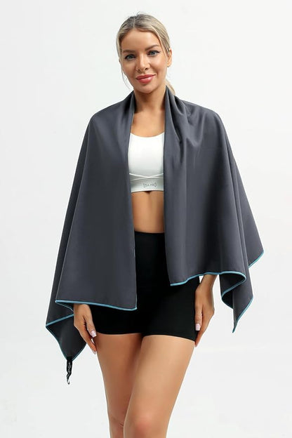 Eunzel Quick Dry Camping Towel, Microfiber Travel Towel 3 Size at 1 Pack,Fast Drying Towel Set for Camping, Beach, Gym, Sports, Yoga & Swimming Pool, Grey