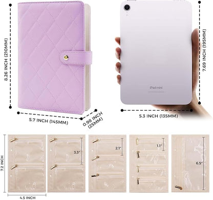 Travel Jewelry Organizer Case ， Portable Jewelry Organizers Storage Book, Compact Jewelry Roll for Earrings, Rings, Necklaces - Perfect Jewelry Travel Bag for Women