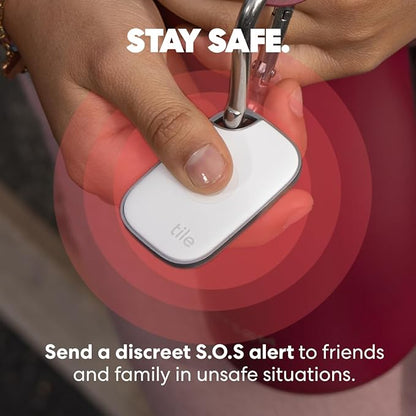 Tile by Life360 Pro - Powerful Bluetooth Tracker, Key Finder and Item Locator for Keys Bags, and More. Both iOS and Android Compatible. Phone Finder. 4-Pack (Black/White)