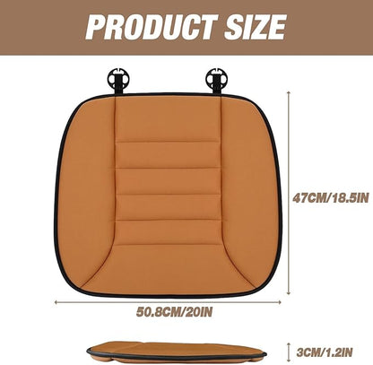MYFAMIREA Car Seat Cushion Pad 1.2" Thick Comfort Seat Protector for Car Driver Seat Office Chair Home Use Memory Foam Seat Cushion with Non Slip Bottom, 20'' x 18.5'', Orange