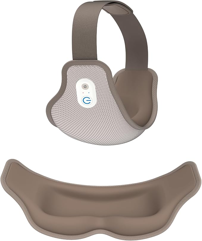 F&G Eye Mask Massager,Features Heating and Cooling Functions,Sleep Eye mask,Adjustable Heating and Vibration Function, Suitable for Migraines, Helps Relieve Eye Fatigue,Improve Sleep