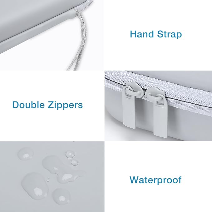 MOSISO Electronic Organizer Travel Case Compatible with MacBook Power Adapter, Compatible with Magic Mouse & Pencil, SD Card, USB Flash Disk with 4 Modular Insert & 2 Cable Tie & Snap Hook, Gray