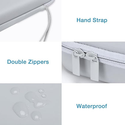 MOSISO Electronic Organizer Travel Case Compatible with MacBook Power Adapter, Compatible with Magic Mouse & Pencil, SD Card, USB Flash Disk with 4 Modular Insert & 2 Cable Tie & Snap Hook, Gray