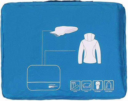 Packing Cubes Set Travel Luggage Organizers Suitcase Lightweight Accessories (Sky Blue)