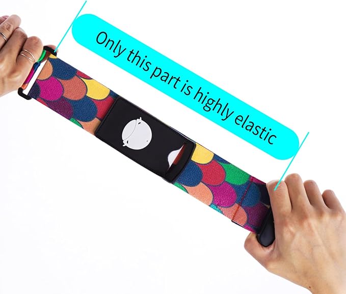 Travelkin Luggage Straps TSA Approved - Adjustable Cross Suitcase Straps with TSA Lock, Reinforced Buckle, Unique Pattern - Secure Heavy Duty Luggage Straps for Travel (Scales of Dragon)