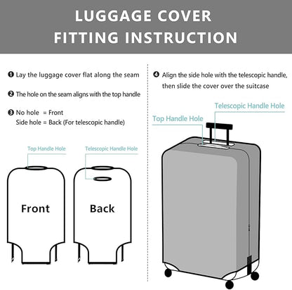 Travelkin Luggage Covers For Suitcase Tsa Approved,Suitcase Cover Protector Fit 18-32 Inch Luggage (Paradise, L)