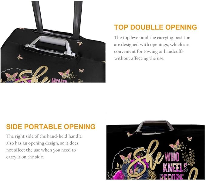 Travel Suitcase Protector Light skin african american Elastic Protective Washable Luggage Cover With Concealed Zipper Suitable For 18-32 Inch(S (for 18--21 inch luggage))