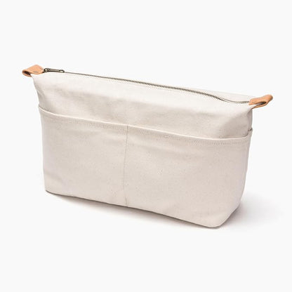 Insert Storage Bag Purse Organizer and Cosmetic Travel Bags for Women Makeup Bag with Compartments Three Sizes Cotton Canvas built-in compartments functiona and fashionable