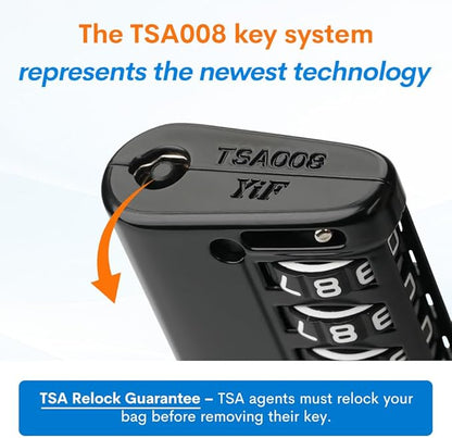 Forge TSA Approved Luggage Locks 4 Digit Combination TSA Travel Locks with TSA008, Open Alert Indicator, Zinc Alloy Body for Luggage, Suitcase, Backpack, and More. Black 6 Locks.