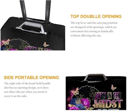 Travel Suitcase Protector Light skin african american Elastic Protective Washable Luggage Cover With Concealed Zipper Suitable For 18-32 Inch (L (for 25--28 inch luggage))