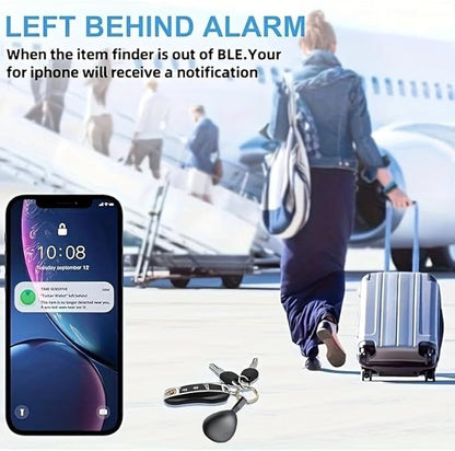 Mini GPS Tracker for Vehicles, Tracking Devices for Cars Hidden, No Subscription Car Tracker Work with Find My (iOS Only), Vehicle Tracker with Audio for Kids, Dogs, Key, Luggage, Bag (Black, 2 Pack)