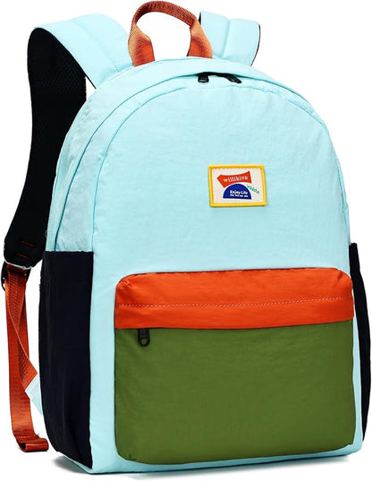 willikiva Kids Backpack for School Boys Girls Teens Toddler Backpack Waterproof Kindergarten Preschool Elementary Bookbag Children Travel Bag(Light Blue Green,Medium)