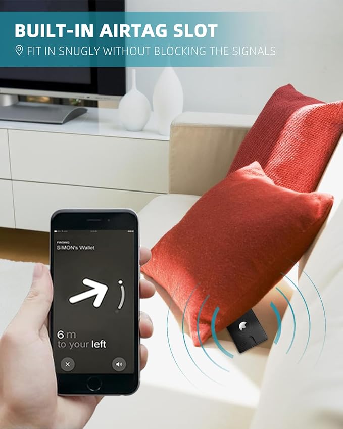 Zitahli Men's Wallets Airtag Holder Slim Rfid Leather with Gift Box