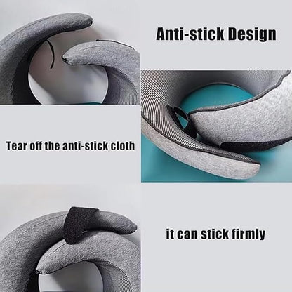Travel Pillow, Travel Neck Pillow, 360 Degree Comfort and Breathability, Airplane Travel Neck Pillow, Stowable U-Shaped Pillow (Grey)