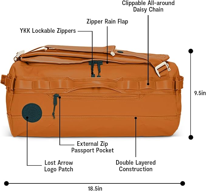 Baboon to the Moon Go-Bag Mini 32L – Detachable Straps, Small Duffle Bag for Travel, Gym Bag for Women, Mens Travel Bag, Duffel Bags for Traveling, Travel Duffel Bags for Women (Caramel)