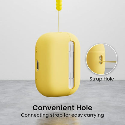ORNARTO Compatible with AirPods Pro 2 Case 2022, Full Protective Hybrid Silicone for AirPods Pro 2nd Generation Case, Front LED Visible Skin Cover-Yellow