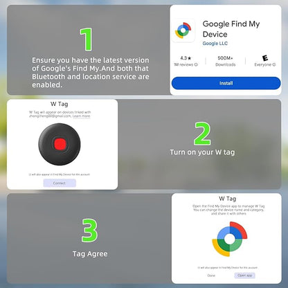 Bluetooth Smart Tags-4 Pack for Android, Smart Tags for Android, Google Certified/Works with Google Find Hub/Luggage Tracker Android, Game Changer Waterproof Bluetooth Tags for Keys,Wallets,Suitcases