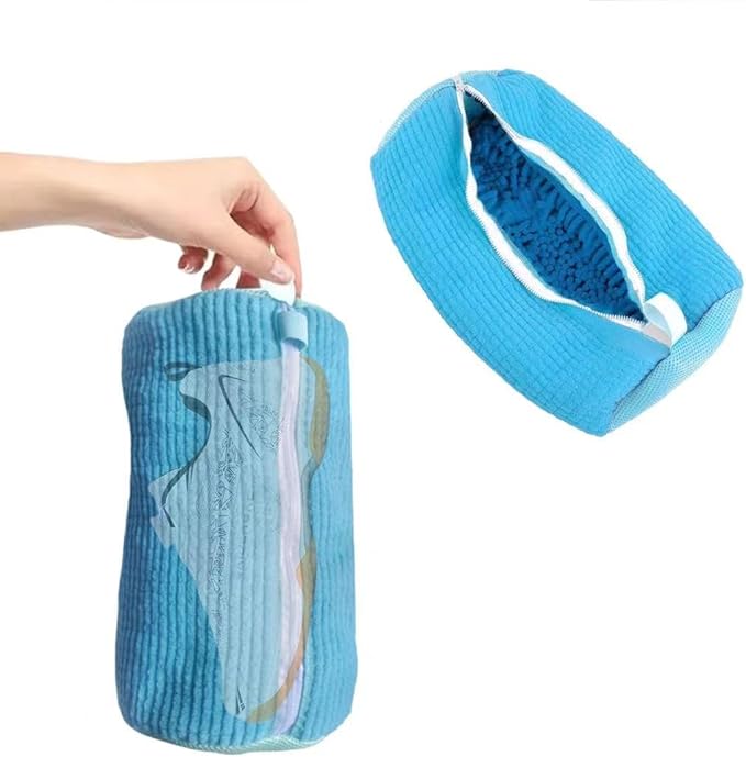 Shoe Laundry Bags for Washing Machine, 2 Pcs Shoe Washing Bag, Laundry Shoe Bag for Washer and Dryer, Reusable Shoe Washing Bags Shoe Washing Machine Bag (Blue-2Pcs)