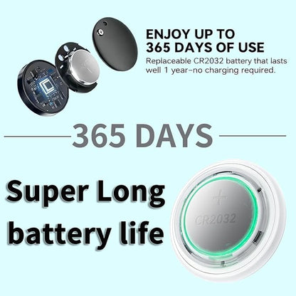 Dual System Smart Anti-Loss Device, 2-Pack, for iOS and Android, Smart Bluetooth Tracker and Item Locator for Keys, Backpacks, Luggage, Wallets, Features dustproof and Waterproof Design.