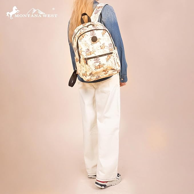 Montana West Backpack for Women Western Travel Backpack Purse Casual Daypack for Laptop College