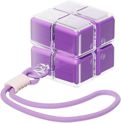 Weekly Pill Organizer, Travel 7 Day Pill Box Case with Magnetic Design, Easy Open Pill Container for 8 Compartments Portable Pill Case Medicine Holder for Vitamins Medication (Purple)