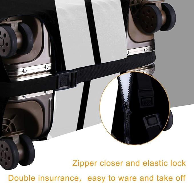 Personalized Luggage Suitcase Cover With Photo Dog Cat, Custom Luggage Cover (L)