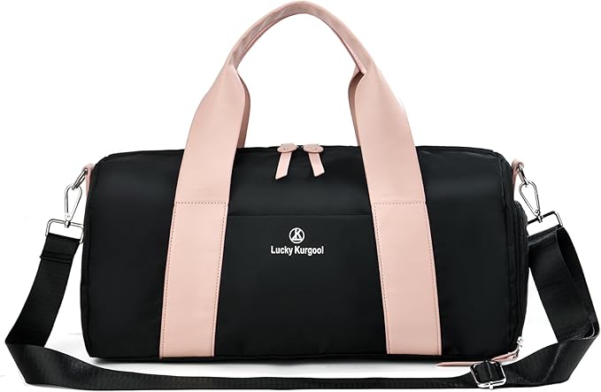 Small Gym Bag for Women with Wet Pocket & Shoes Compartment, Cute Mini Sport Duffel Gym Tote Bags for Yoga, Workout, Dance, Swim