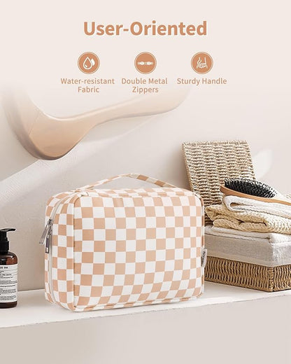 Narwey Small Hanging Travel Toiletry Bag for Women, Travel Bag for Toiletries, Makeup Bag Organizer Cosmetic Bags Make Up Bags for Girls