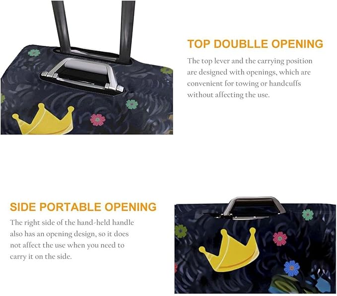 Travel Suitcase Protector African American Afro Black Girl Elastic Protective Washable Luggage Cover With Concealed Zipper Suitable For Medium (A little large)