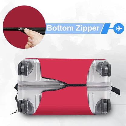 ANNA QUEEN Don't Touch Me Red Luggage Cover Washable Suitcase Protector Suitcase Cover Anti-Scratch,Stretchable Fit for 18-32Inch Luggage,Travel Bag Cover L(fits 26-28Inch suitcase)