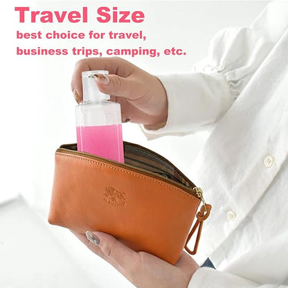 QTLCOHD 120 Pack 1 oz Plastic Refillable Bottles with Flip Cap, Small Hand Sanitizer Bottles, Travel Size Reusable Containers for Travel,Bussiness Trip,Outdoor Camping