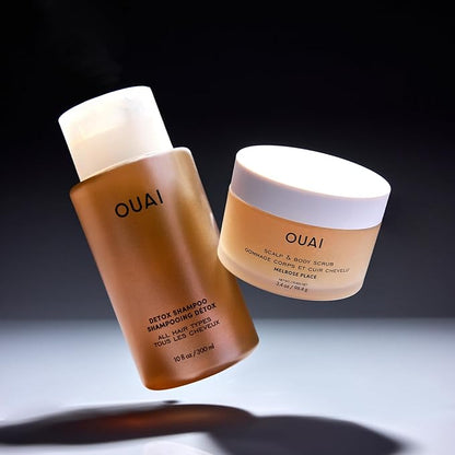 OUAI Scrub It All A-OUAI Holiday Hair Care Kit - Clarifying Shampoo & Exfoliating Body Scrub Duo - Hair Care Set with Detox Shampoo & Travel Size Body Scrub (2 Count)