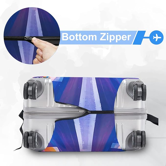 ANNA QUEEN Travel Luggage Cover Suitcase Protector Suitcase Cover Anti-Scratch,Stretchable Luggage Travel Bag Cover Washable