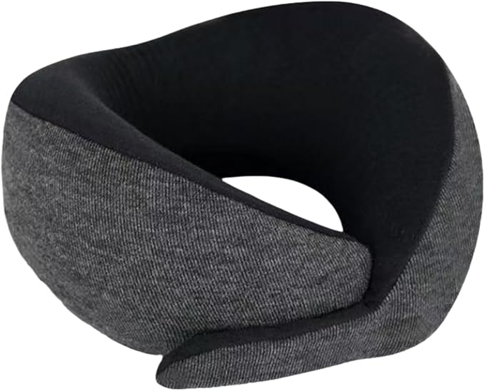Travel U-Shaped Airplane Pillow,Kids Memory Foam Travel Neck Pillow, 360° Support, Foldable，Suitable for Commuting, Flying, Working, and Living at Home (Black)