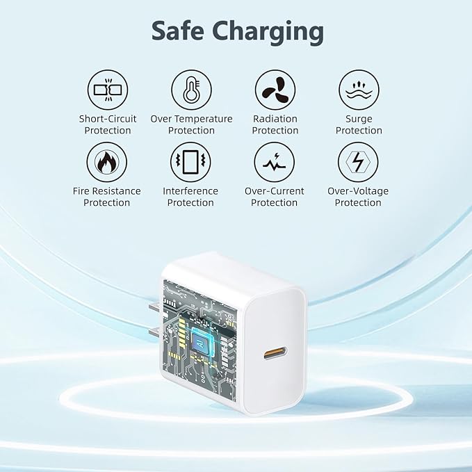 10FT for iPhone 17 16 15 Original Charger Fast Charging, Long USB C to C Charger Cable Cord with 20W Type C Fast Charger Block for iPhone 17 Pro Max/17Pro/16e/16 Pro/16 Plus/15/15 Pro max,iPad 2Pack