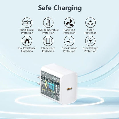 10FT for iPhone 17 16 15 Original Charger Fast Charging, Long USB C to C Charger Cable Cord with 20W Type C Fast Charger Block for iPhone 17 Pro Max/17Pro/16e/16 Pro/16 Plus/15/15 Pro max,iPad 2Pack