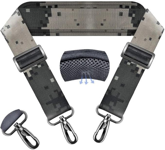 ZINZ 74" Shoulder Strap with Fixed Pad and Dual Balanced Buckles，Camouflage Gray
