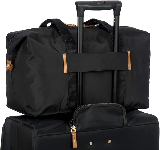 Bric's X-Bag/X-Travel 2.0 Folding Duffel Bag - 18" Carry On and Overnight Travel Bag - Black
