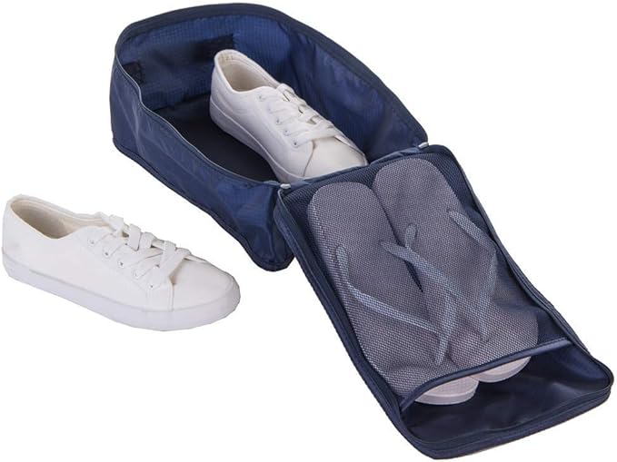 Travel Shoe Bags, Foldable Waterproof Shoe Puches Organizer-Double Layer (Multi-colored4)