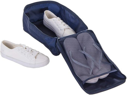 Travel Shoe Bags, Foldable Waterproof Shoe Puches Organizer-Double Layer (Multi-colored4)